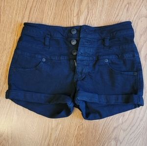 Mossimo High Waisted Black Jean Shorts Size 3
